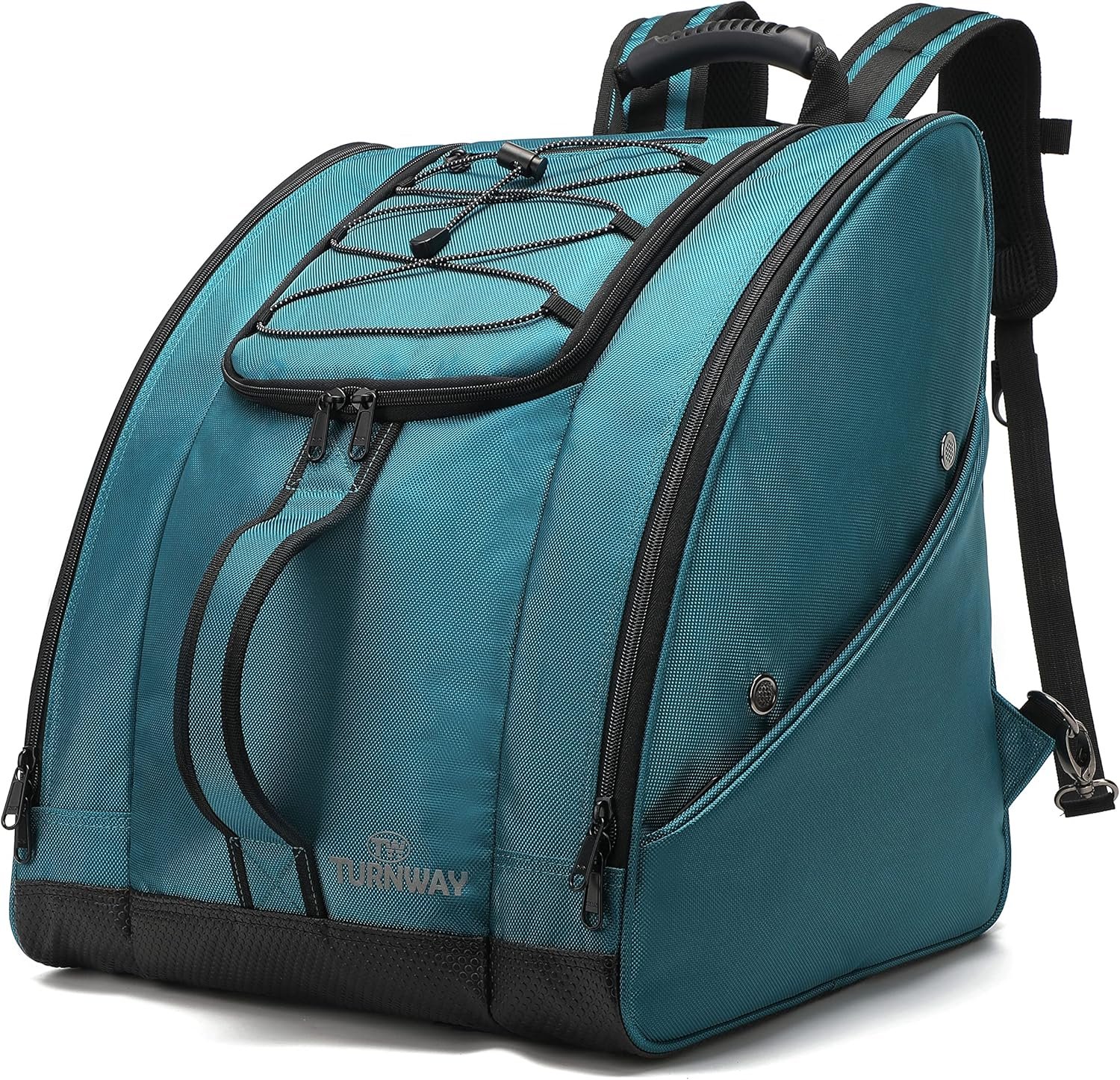 TurnWay Ski/Snowboard Boot Bag/Skating Bag | Store Gear, Jacket, Helmet, Goggles, Gloves & Accessories | Travel with Waterproof Exterior & Bottom, Venting & Grommets for Snow Drainage(Blue Gray)